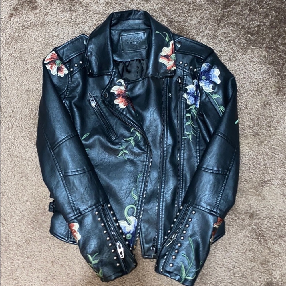 Black leather jacket